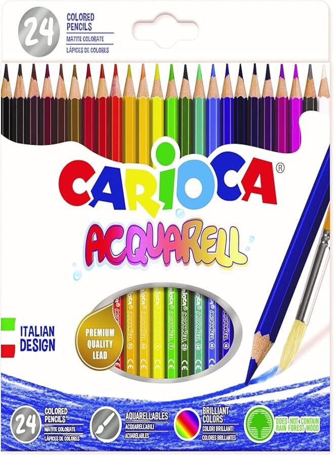 Carioca Aquarel Pencil Colors Set 24-Pack